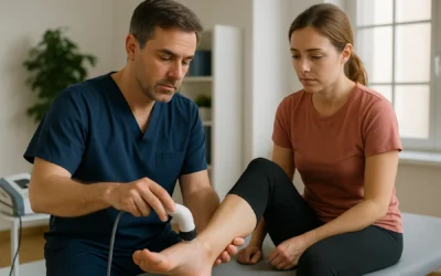 Terapia con ultrasuoni per dolore alla caviglia post infortunio